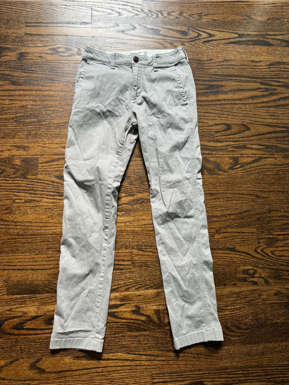 abercrombie kids Light Gray Button-Front Pants